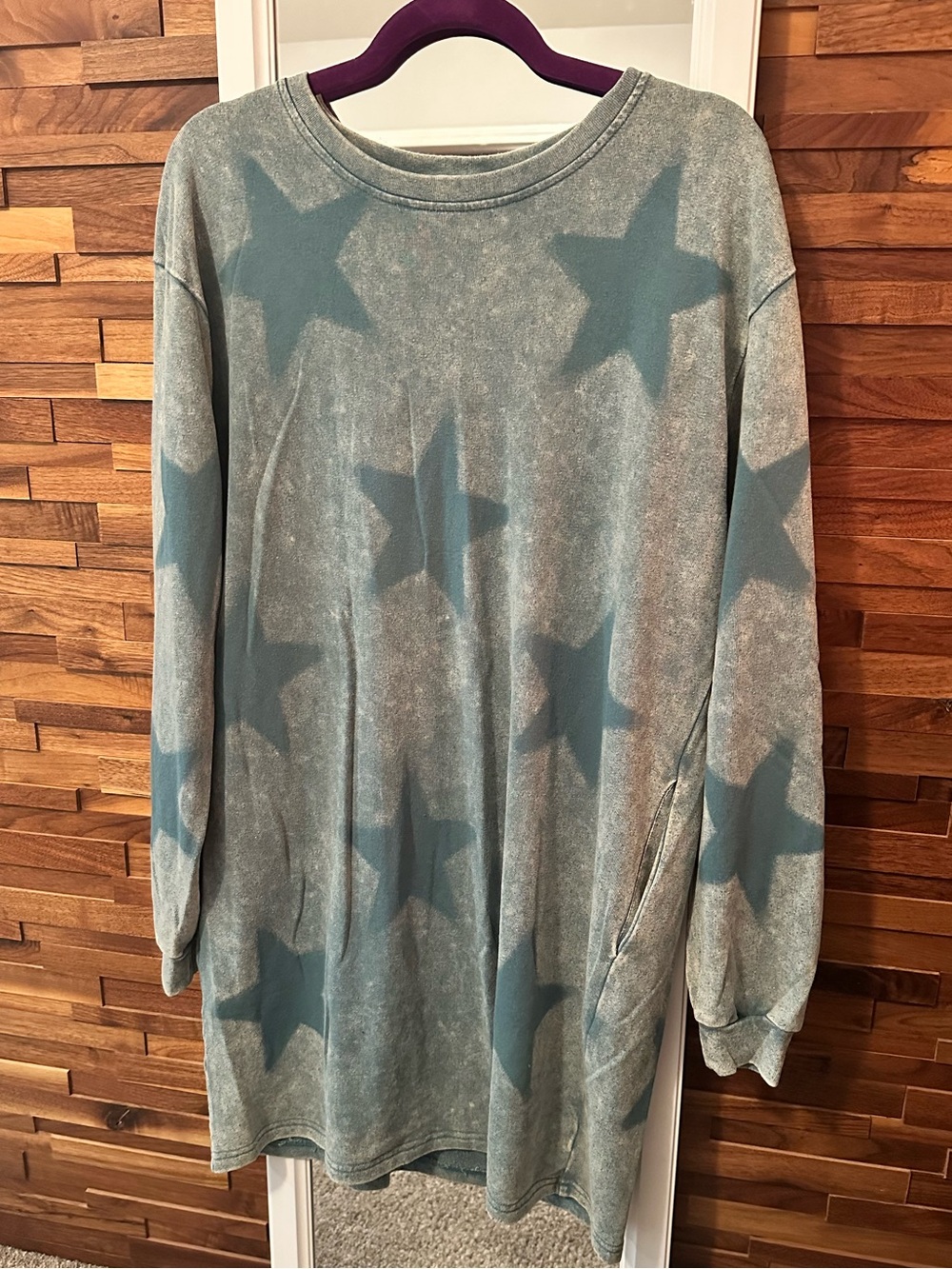 EUC🩵Sage + Fig Star Dress Pockets Small